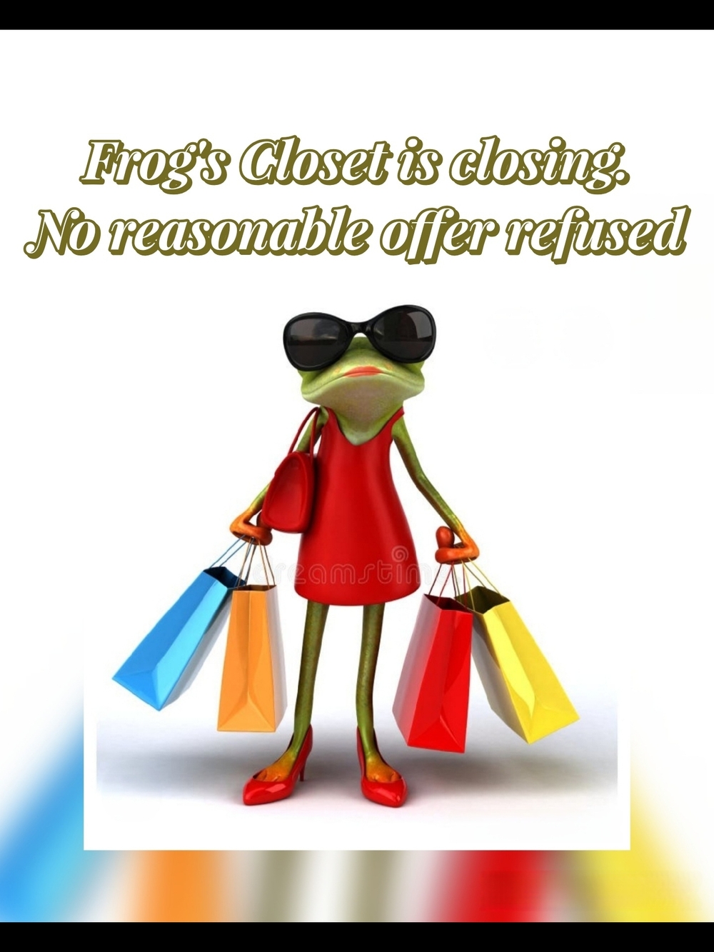 Frog Graphic Tee Art - Red Dress Frog with Sunglasses